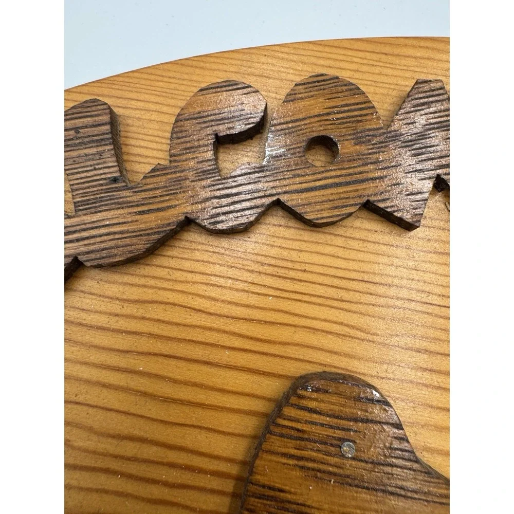 Welcome Friends Geese Wood Plaque